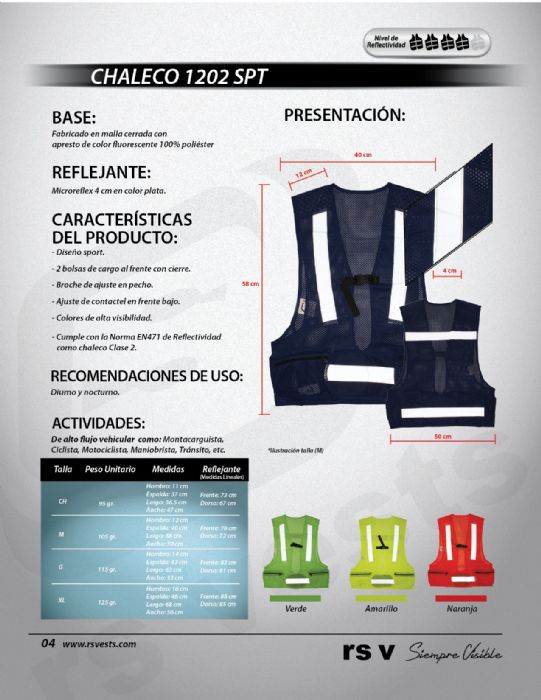 CHALECO REFLEJANTE MOD 1202/SPT